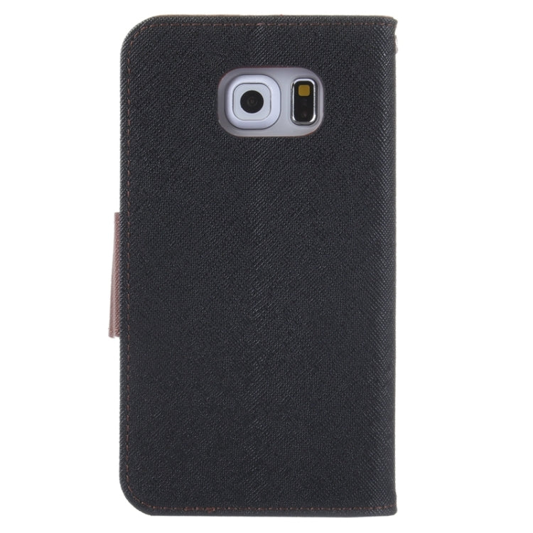 For Galaxy S6 Edge / G925 Cross Texture Horizontal Flip Leather Case with Holder & Card Slot & Wallet