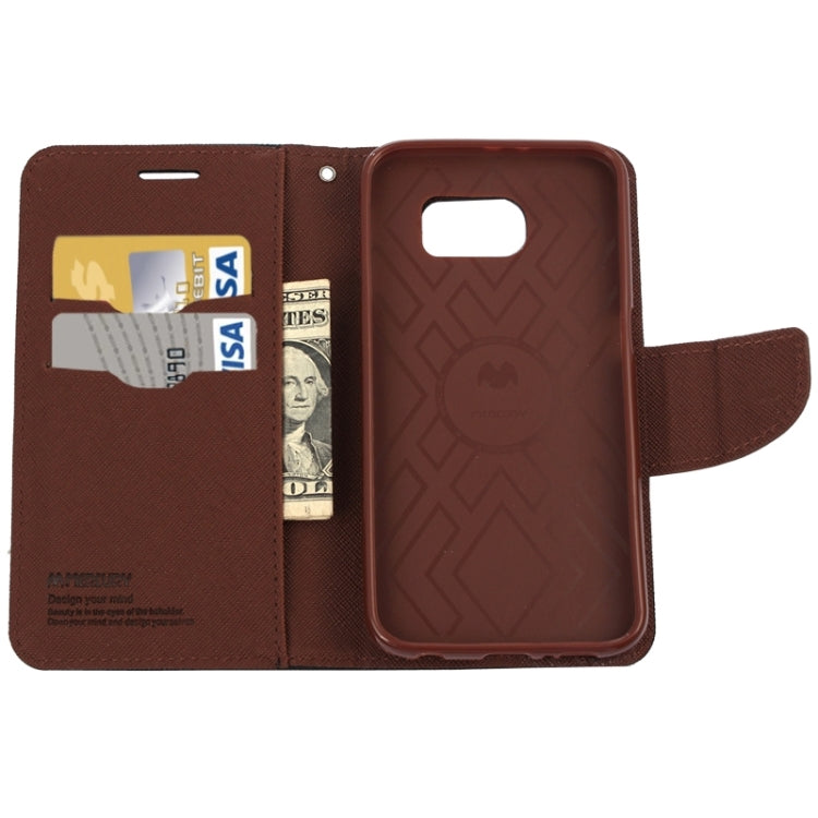 For Galaxy S6 Edge / G925 Cross Texture Horizontal Flip Leather Case with Holder & Card Slot & Wallet
