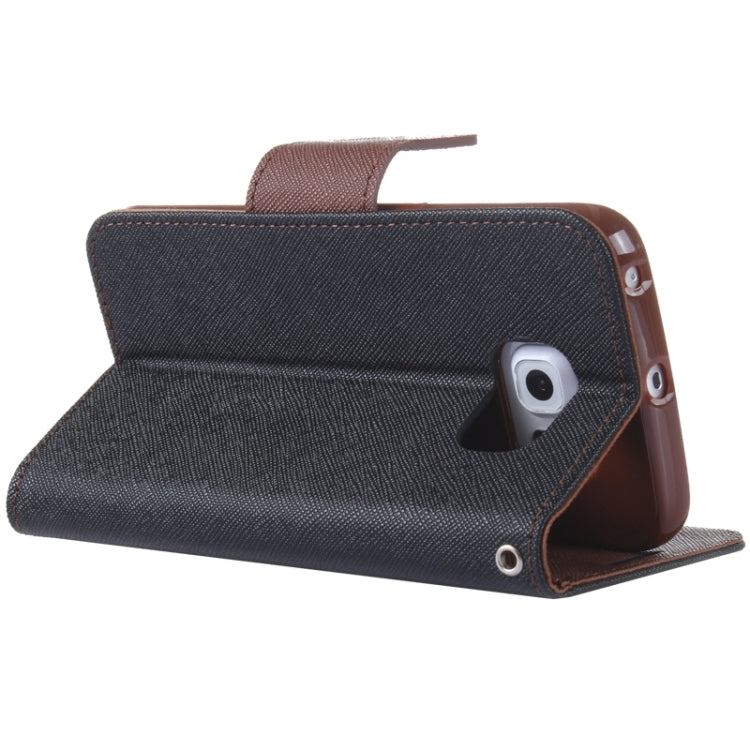 For Galaxy S6 Edge / G925 Cross Texture Horizontal Flip Leather Case with Holder & Card Slot & Wallet