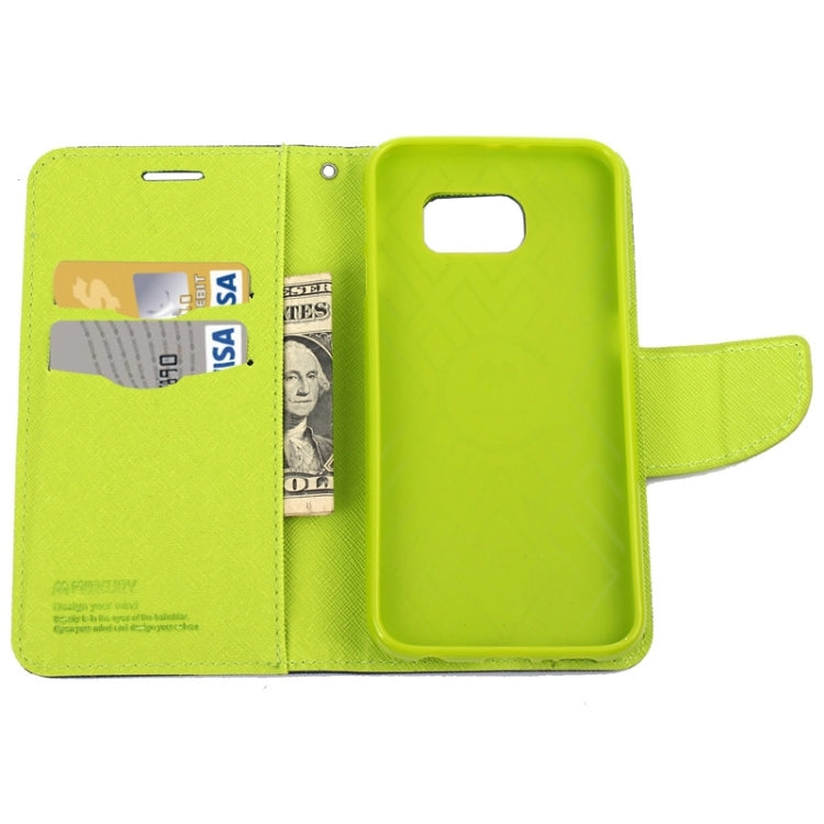 For Galaxy S6 Edge / G925 Cross Texture Horizontal Flip Leather Case with Holder & Card Slot & Wallet