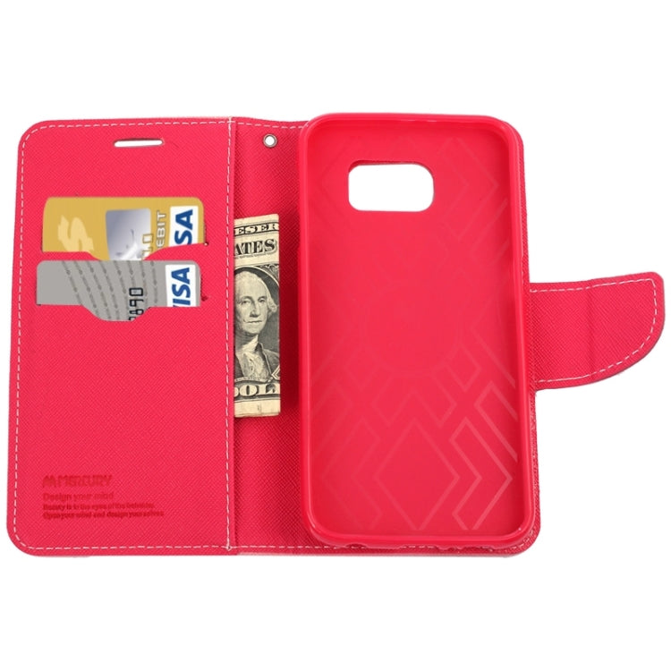 For Galaxy S6 Edge / G925 Cross Texture Horizontal Flip Leather Case with Holder & Card Slot & Wallet