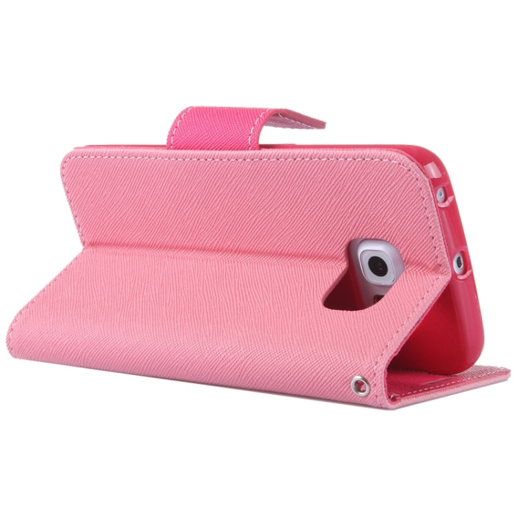 For Galaxy S6 Edge / G925 Cross Texture Horizontal Flip Leather Case with Holder & Card Slot & Wallet