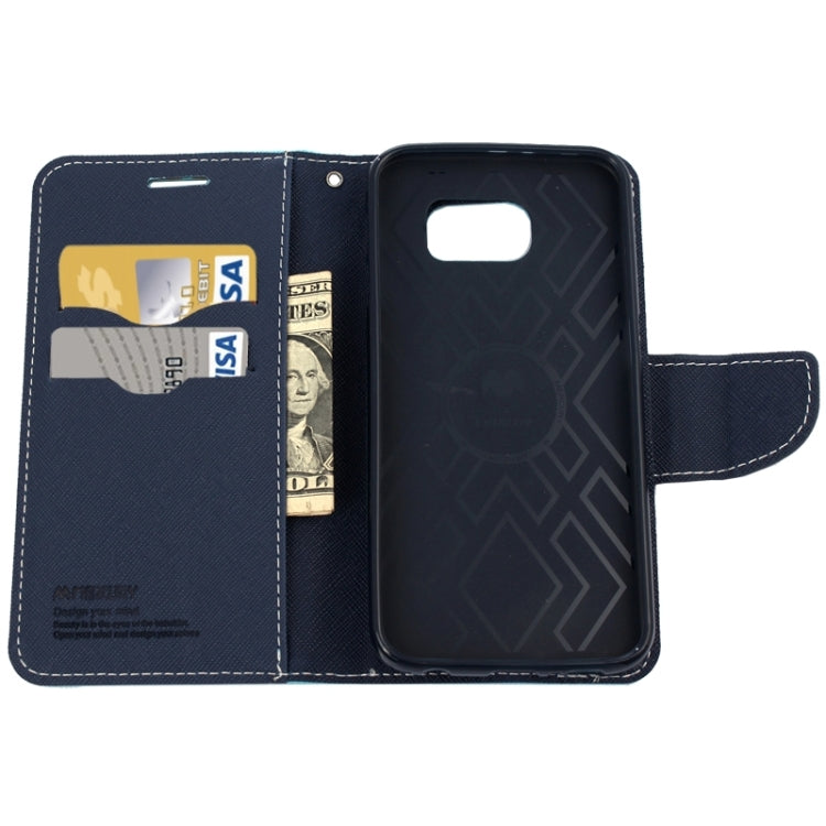 For Galaxy S6 Edge / G925 Cross Texture Horizontal Flip Leather Case with Holder & Card Slot & Wallet