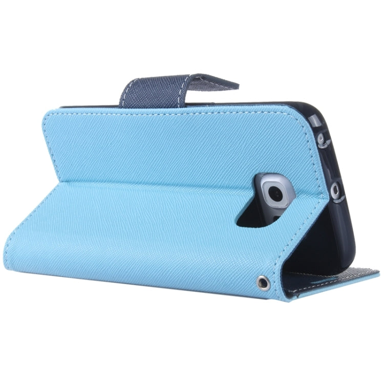 For Galaxy S6 Edge / G925 Cross Texture Horizontal Flip Leather Case with Holder & Card Slot & Wallet