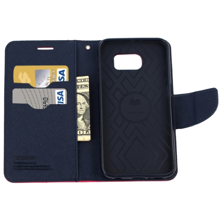 For Galaxy S6 Edge / G925 Cross Texture Horizontal Flip Leather Case with Holder & Card Slot & Wallet