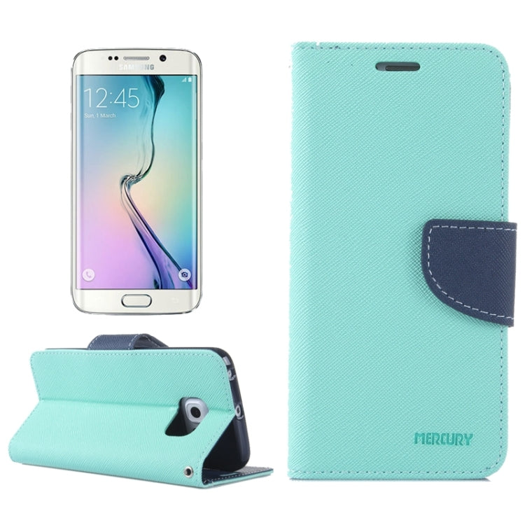 For Galaxy S6 Edge / G925 Cross Texture Horizontal Flip Leather Case with Holder & Card Slot & Wallet