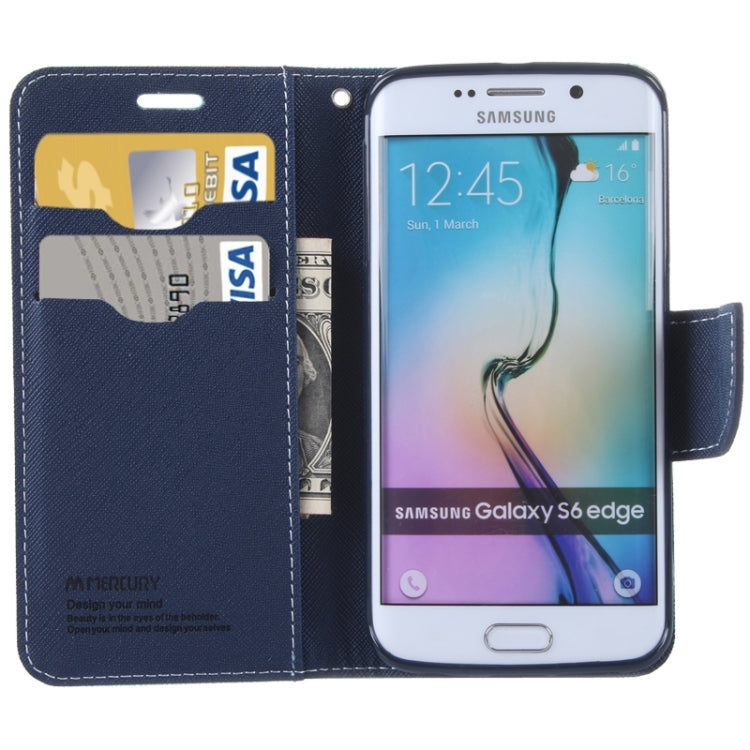 For Galaxy S6 Edge / G925 Cross Texture Horizontal Flip Leather Case with Holder & Card Slot & Wallet