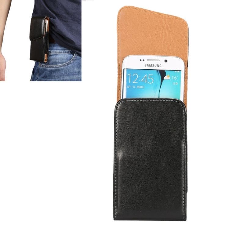 For iPhone X & Galaxy S7 / S6 / G920 & S5 / G900 & S4 / i9500 & Grand DUOS / I9082 5.2 Inch Universal Lambskin Texture Vertical Flip Leather Case / Waist Bag with Rotatable Back Splint