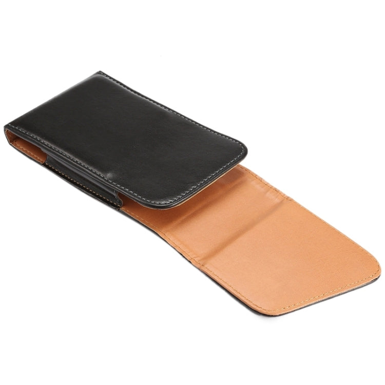 5.5 Inch Universal Lambskin Texture Vertical Flip Leather Case / Waist Bag with Rotatable Back Splint for Galaxy Note III / N9000 & Note II / N7100 & Note / I9220