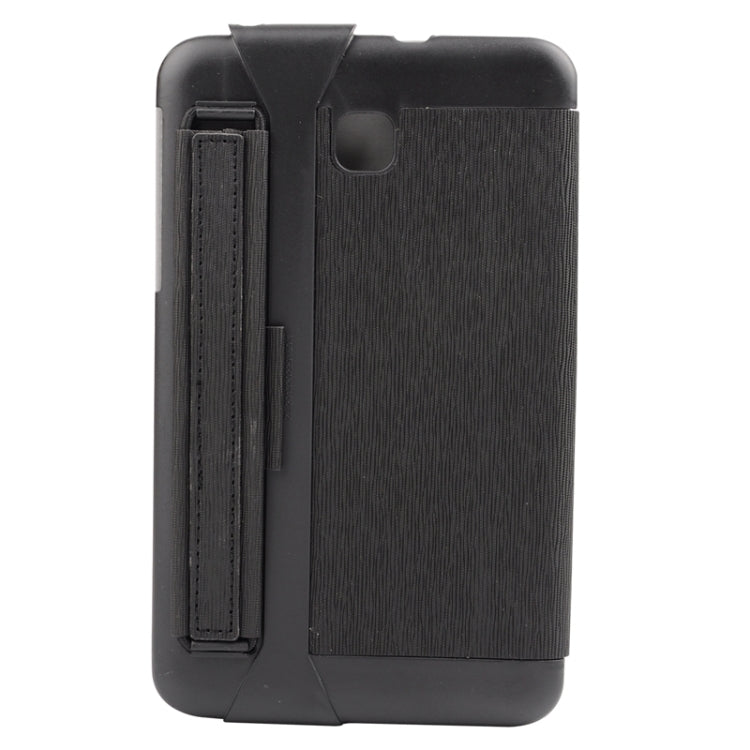 7.0 Inch Toothpick Texture Horizontal Flip Solid Color Leather Case with Holder & Hand Strap for Galaxy Tab 3 Lite / T110