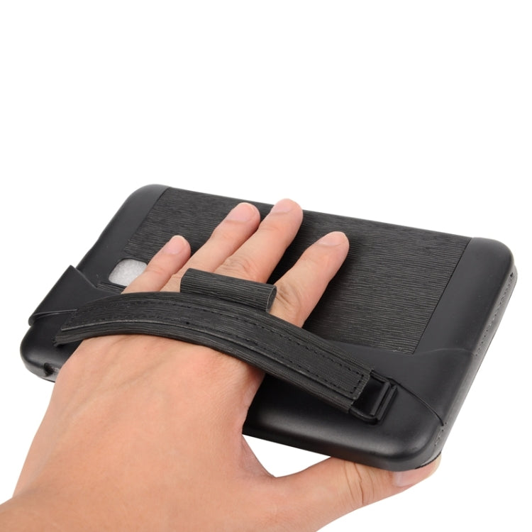 7.0 Inch Toothpick Texture Horizontal Flip Solid Color Leather Case with Holder & Hand Strap for Galaxy Tab 3 Lite / T110