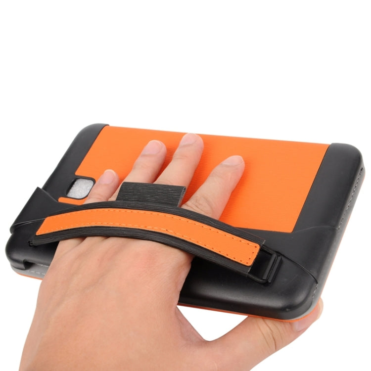 7.0 Inch Toothpick Texture Horizontal Flip Solid Color Leather Case with Holder & Hand Strap for Galaxy Tab 3 Lite / T110