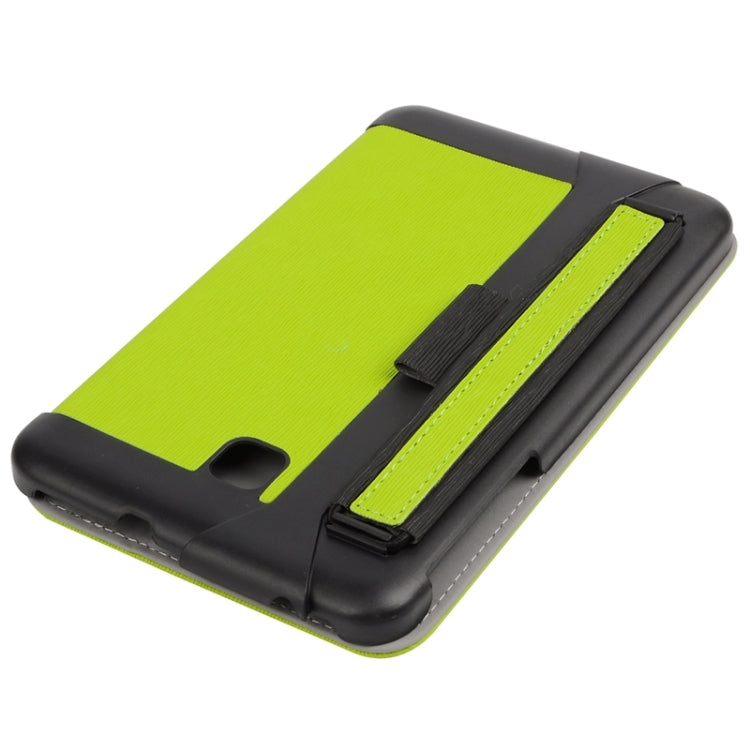 7.0 Inch Toothpick Texture Horizontal Flip Solid Color Leather Case with Holder & Hand Strap for Galaxy Tab 3 Lite / T110