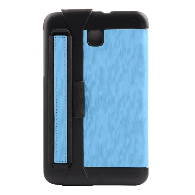 7.0 Inch Toothpick Texture Horizontal Flip Solid Color Leather Case with Holder & Hand Strap for Galaxy Tab 3 Lite / T110