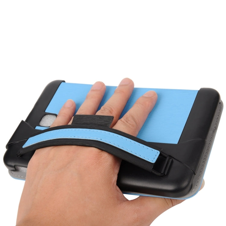 7.0 Inch Toothpick Texture Horizontal Flip Solid Color Leather Case with Holder & Hand Strap for Galaxy Tab 3 Lite / T110