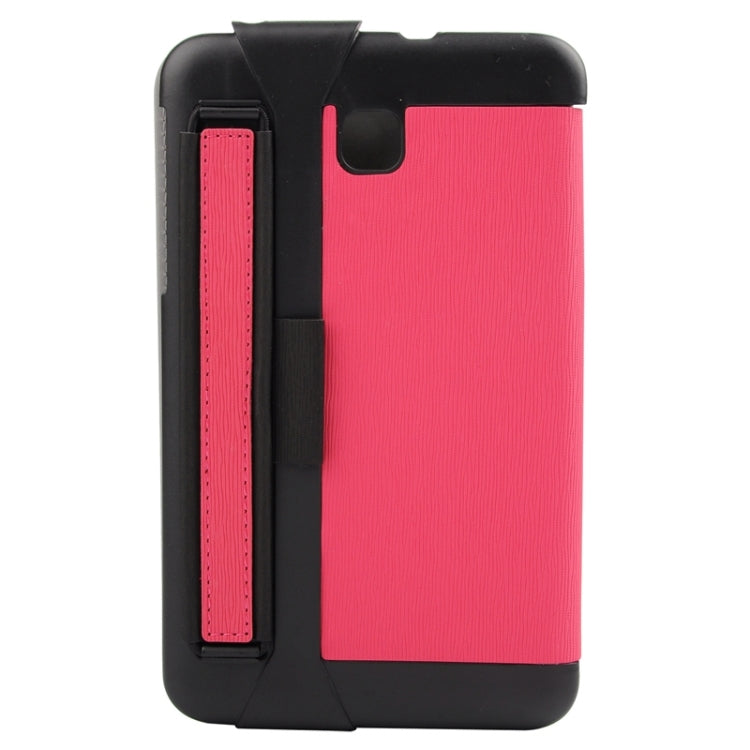 7.0 Inch Toothpick Texture Horizontal Flip Solid Color Leather Case with Holder & Hand Strap for Galaxy Tab 3 Lite / T110