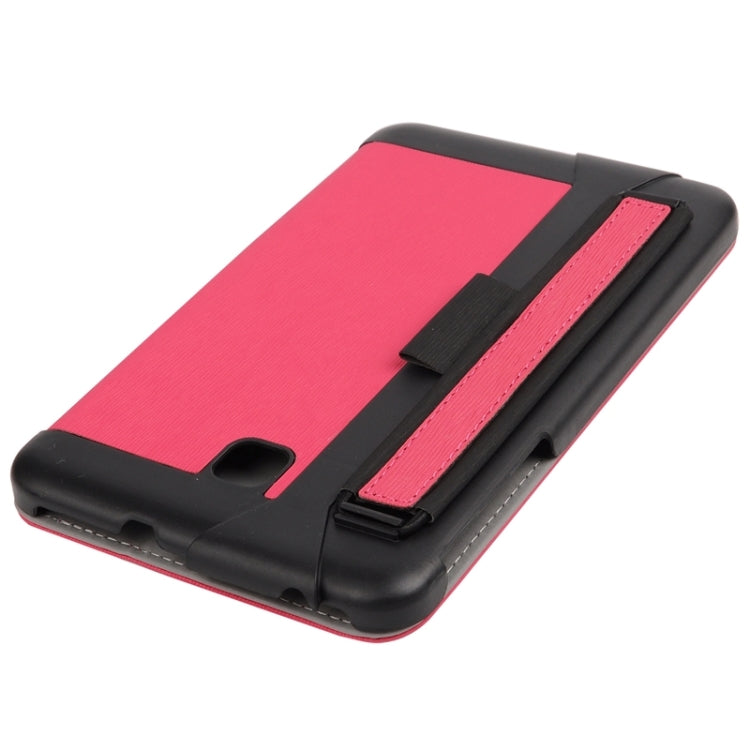 7.0 Inch Toothpick Texture Horizontal Flip Solid Color Leather Case with Holder & Hand Strap for Galaxy Tab 3 Lite / T110
