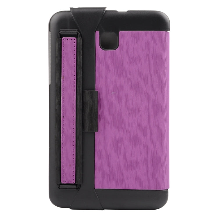 7.0 Inch Toothpick Texture Horizontal Flip Solid Color Leather Case with Holder & Hand Strap for Galaxy Tab 3 Lite / T110