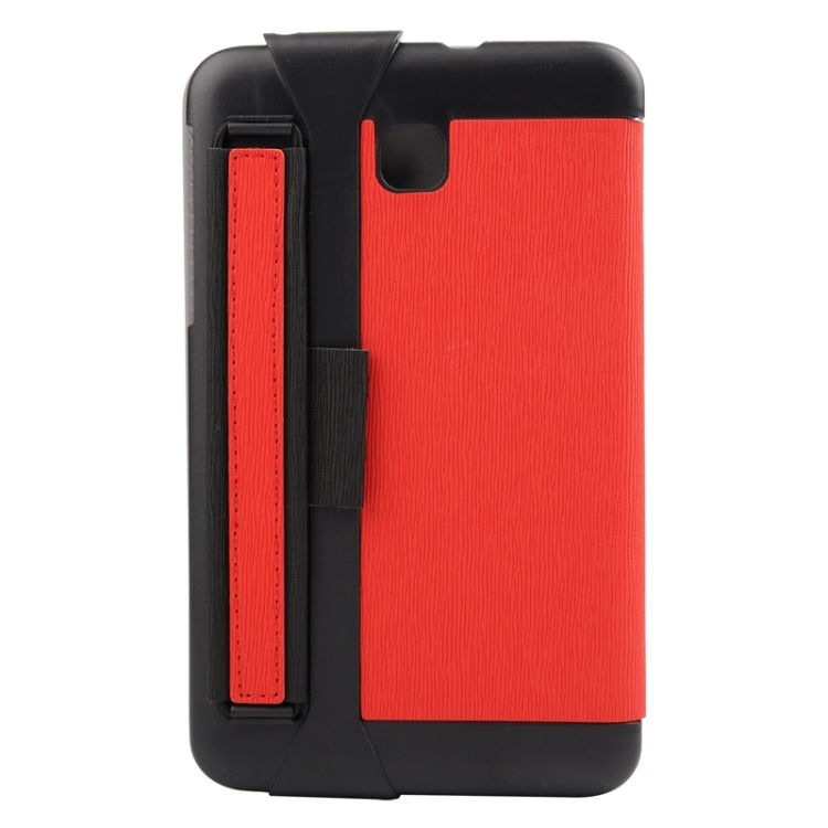 7.0 Inch Toothpick Texture Horizontal Flip Solid Color Leather Case with Holder & Hand Strap for Galaxy Tab 3 Lite / T110