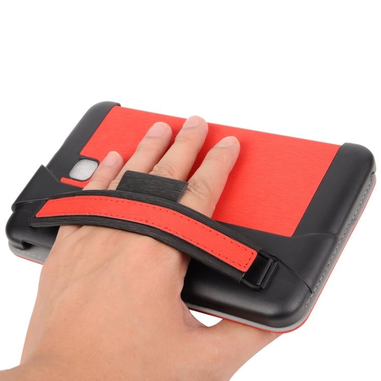 7.0 Inch Toothpick Texture Horizontal Flip Solid Color Leather Case with Holder & Hand Strap for Galaxy Tab 3 Lite / T110