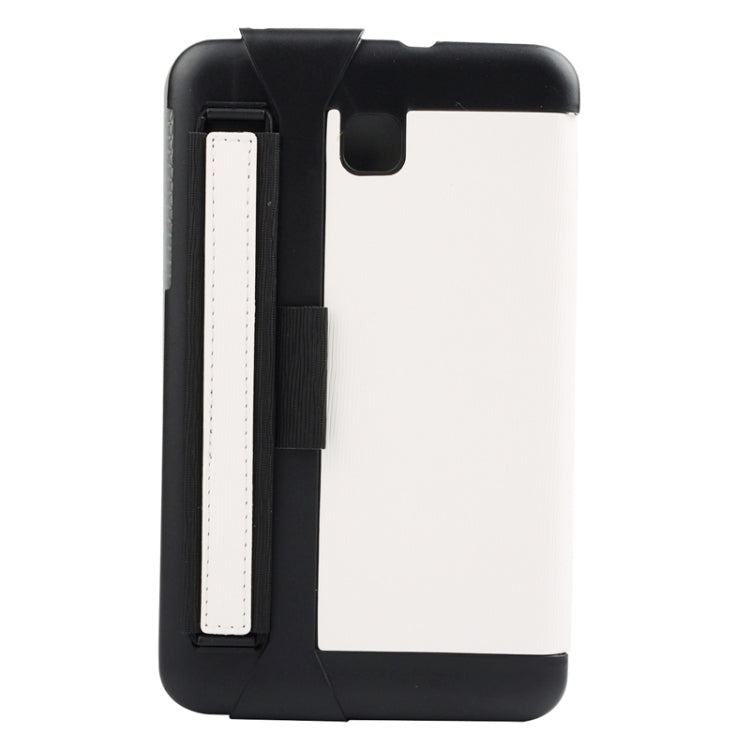 7.0 Inch Toothpick Texture Horizontal Flip Solid Color Leather Case with Holder & Hand Strap for Galaxy Tab 3 Lite / T110