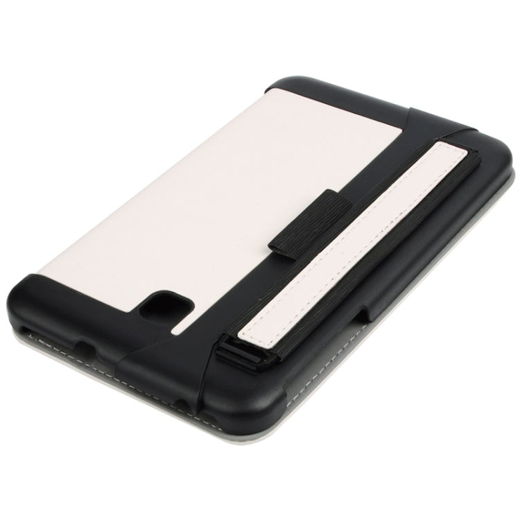 7.0 Inch Toothpick Texture Horizontal Flip Solid Color Leather Case with Holder & Hand Strap for Galaxy Tab 3 Lite / T110