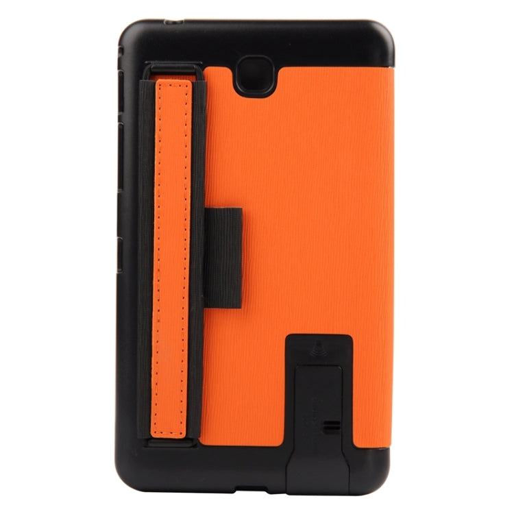 7.0 Inch Toothpick Texture Horizontal Flip Solid Color Leather Case with Holder & Hand Strap for Galaxy Tab 4 7.0 / T230