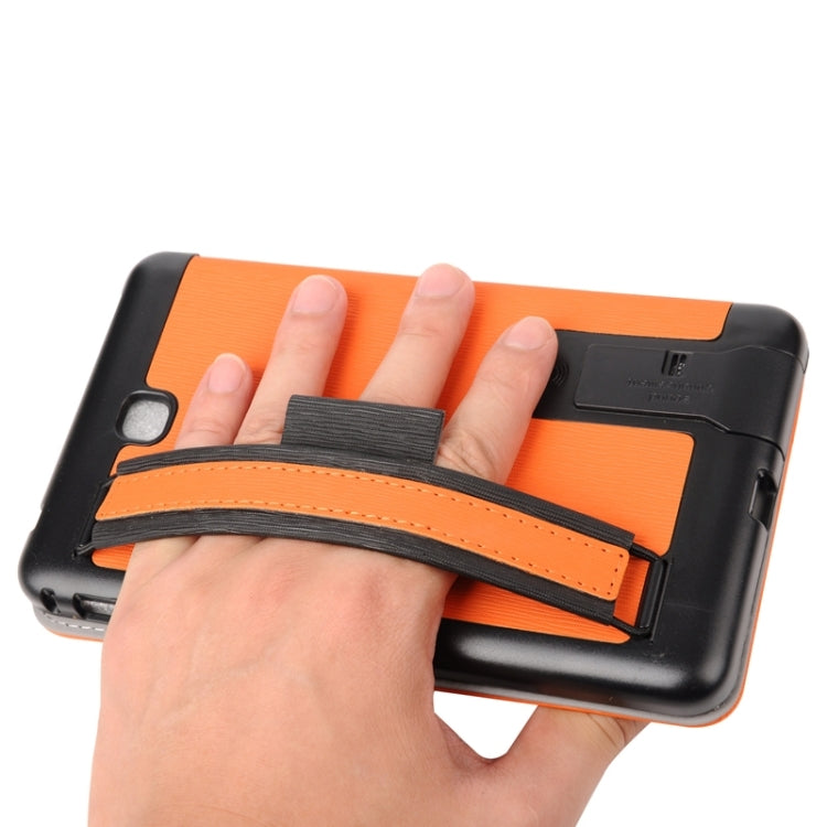 7.0 Inch Toothpick Texture Horizontal Flip Solid Color Leather Case with Holder & Hand Strap for Galaxy Tab 4 7.0 / T230