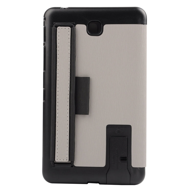 7.0 Inch Toothpick Texture Horizontal Flip Solid Color Leather Case with Holder & Hand Strap for Galaxy Tab 4 7.0 / T230