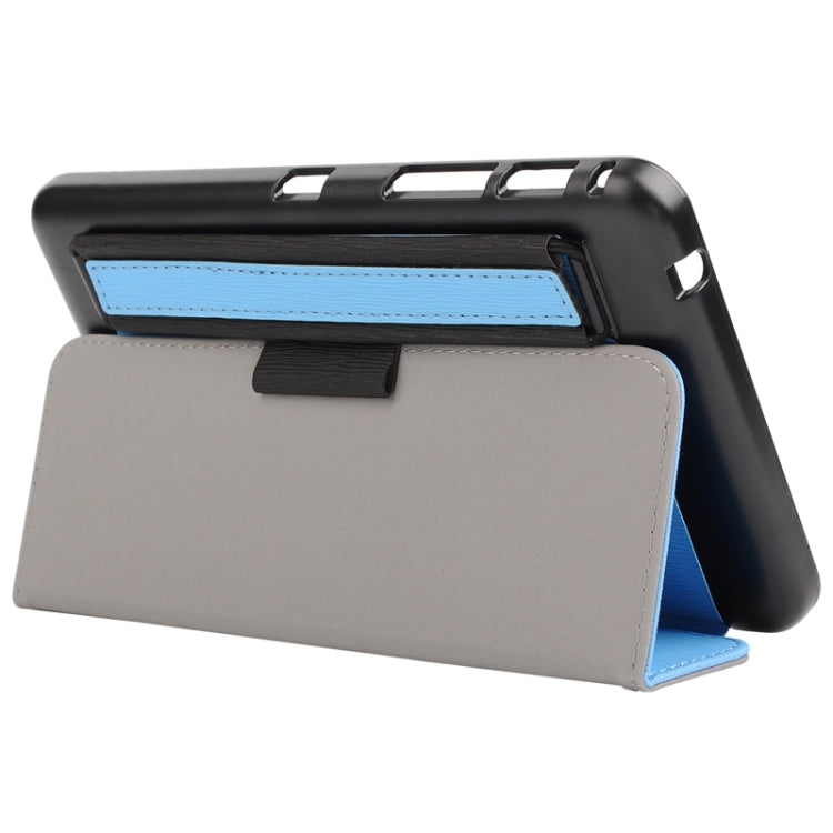 7.0 Inch Toothpick Texture Horizontal Flip Solid Color Leather Case with Holder & Hand Strap for Galaxy Tab 4 7.0 / T230