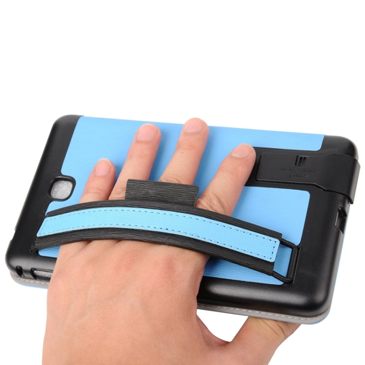 7.0 Inch Toothpick Texture Horizontal Flip Solid Color Leather Case with Holder & Hand Strap for Galaxy Tab 4 7.0 / T230