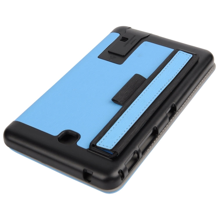 7.0 Inch Toothpick Texture Horizontal Flip Solid Color Leather Case with Holder & Hand Strap for Galaxy Tab 4 7.0 / T230