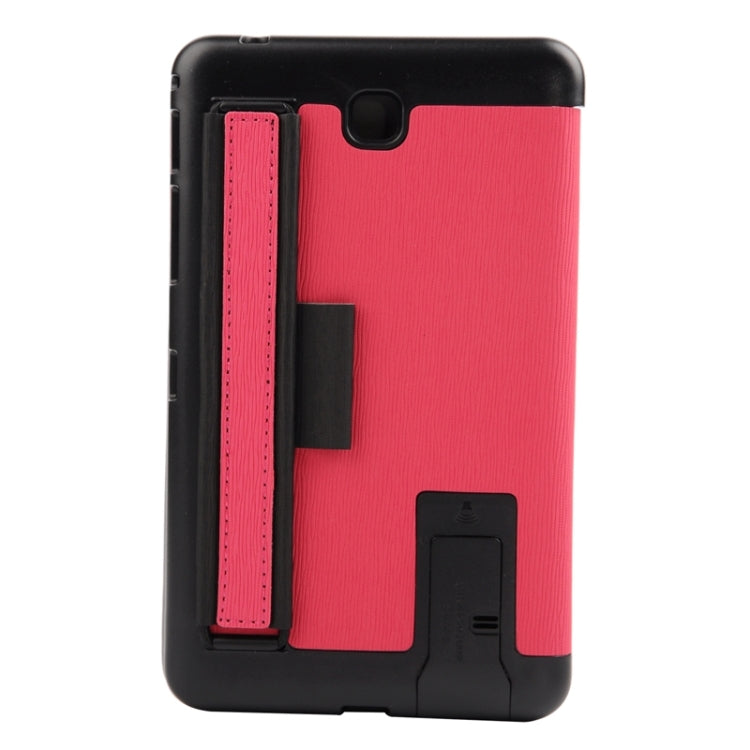 7.0 Inch Toothpick Texture Horizontal Flip Solid Color Leather Case with Holder & Hand Strap for Galaxy Tab 4 7.0 / T230
