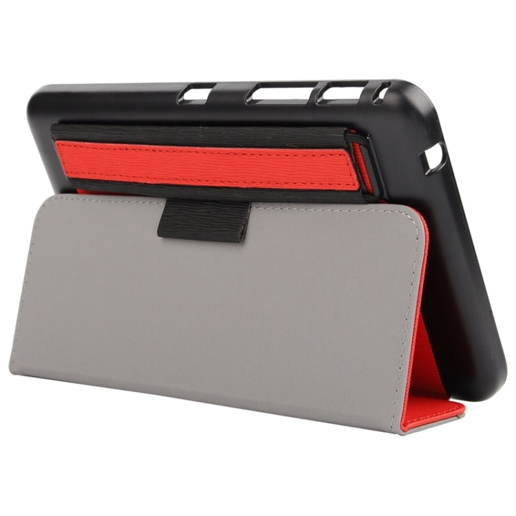 7.0 Inch Toothpick Texture Horizontal Flip Solid Color Leather Case with Holder & Hand Strap for Galaxy Tab 4 7.0 / T230