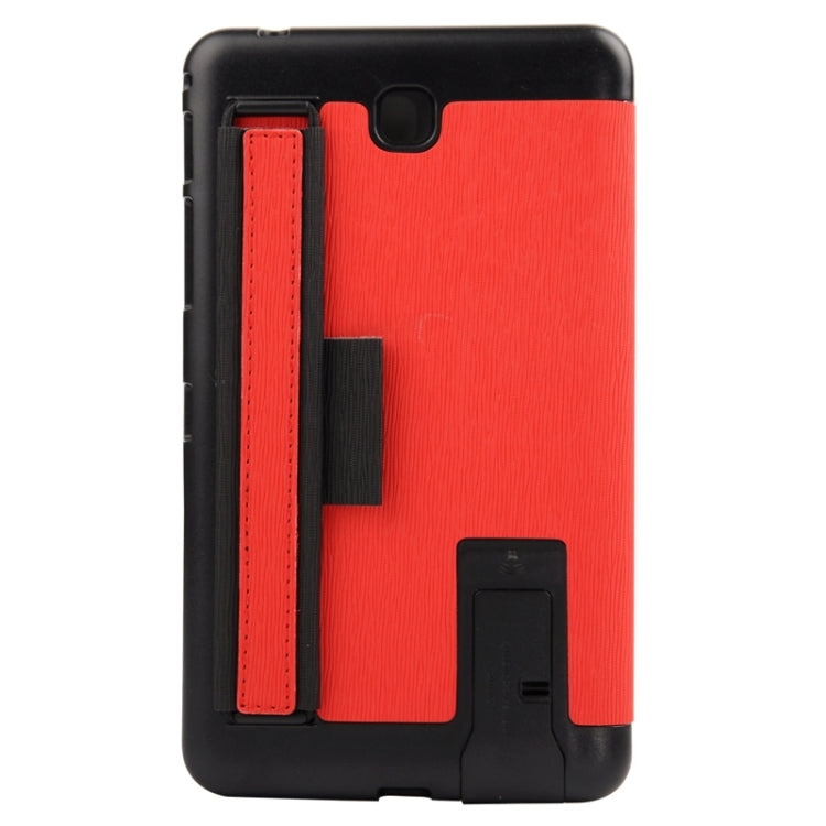 7.0 Inch Toothpick Texture Horizontal Flip Solid Color Leather Case with Holder & Hand Strap for Galaxy Tab 4 7.0 / T230