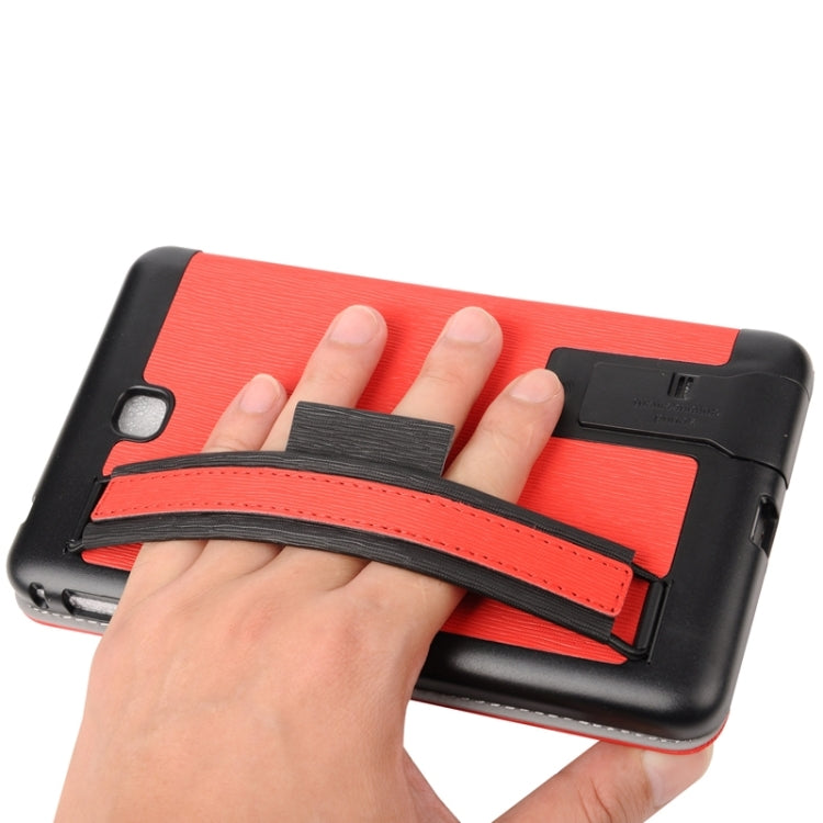 7.0 Inch Toothpick Texture Horizontal Flip Solid Color Leather Case with Holder & Hand Strap for Galaxy Tab 4 7.0 / T230