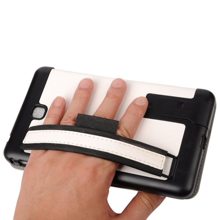 7.0 Inch Toothpick Texture Horizontal Flip Solid Color Leather Case with Holder & Hand Strap for Galaxy Tab 4 7.0 / T230