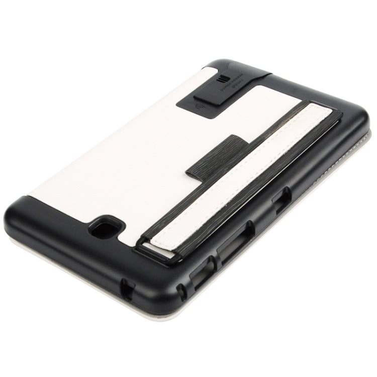 7.0 Inch Toothpick Texture Horizontal Flip Solid Color Leather Case with Holder & Hand Strap for Galaxy Tab 4 7.0 / T230