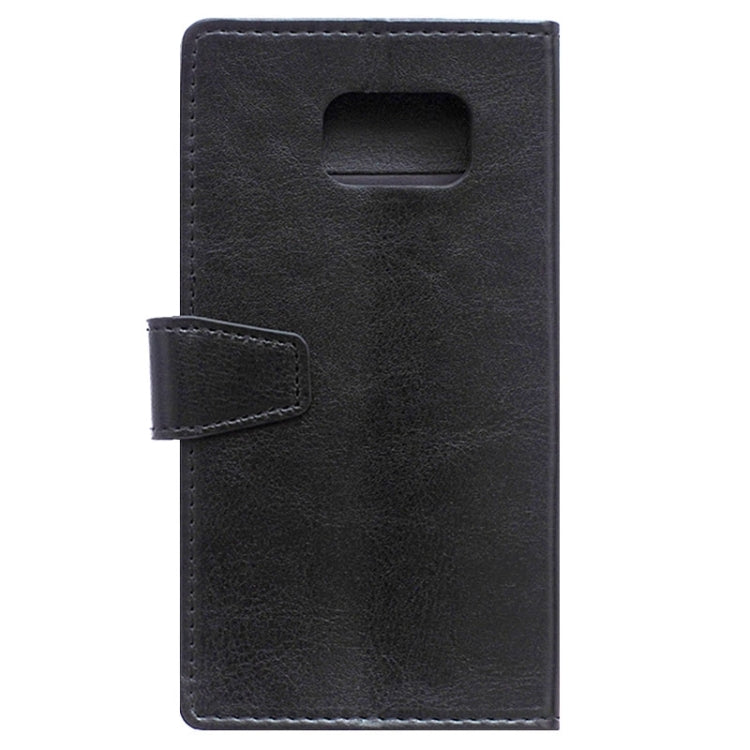 For Galaxy S6 / G920 Crazy Horse Texture Horizontal Flip Solid Color Magnetic Buckle Leather Case with Holder & Card Slots & Wallet