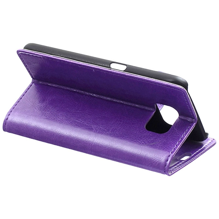 For Galaxy S6 / G920 Crazy Horse Texture Horizontal Flip Solid Color Magnetic Buckle Leather Case with Holder & Card Slots & Wallet