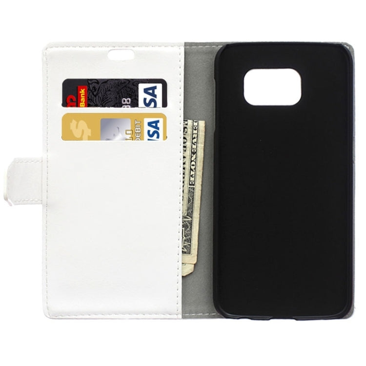 For Galaxy S6 / G920 Crazy Horse Texture Horizontal Flip Solid Color Magnetic Buckle Leather Case with Holder & Card Slots & Wallet