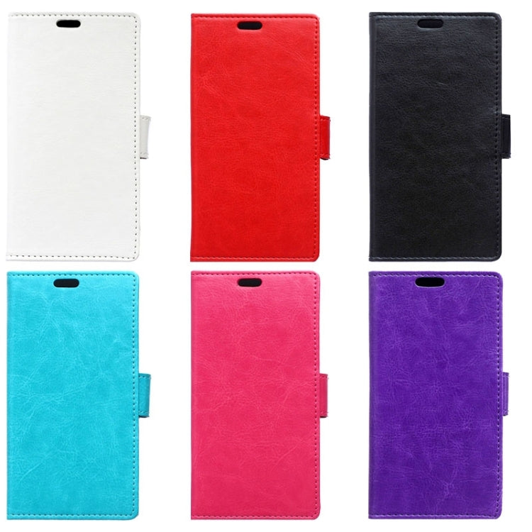 For Galaxy S6 / G920 Crazy Horse Texture Horizontal Flip Solid Color Magnetic Buckle Leather Case with Holder & Card Slots & Wallet