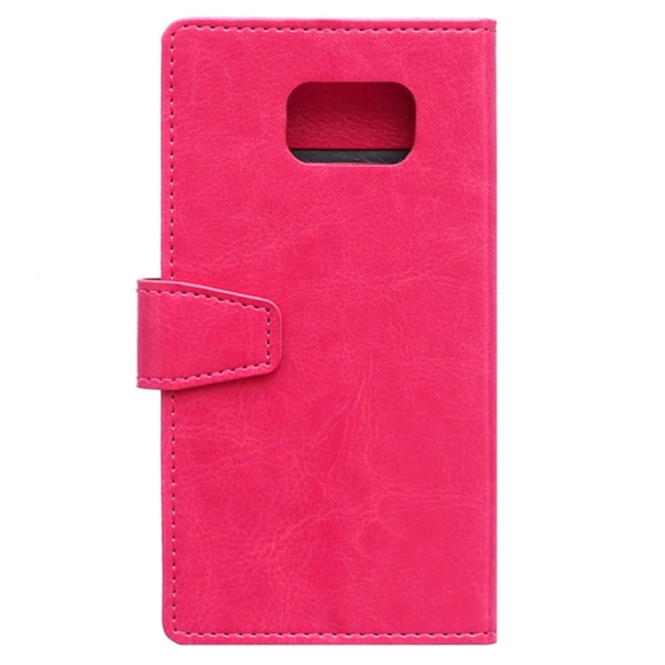 For Galaxy S6 Edge / G925 Crazy Horse Texture Horizontal Flip Solid Color Magnetic Buckle Leather Case with Holder & Card Slots & Wallet