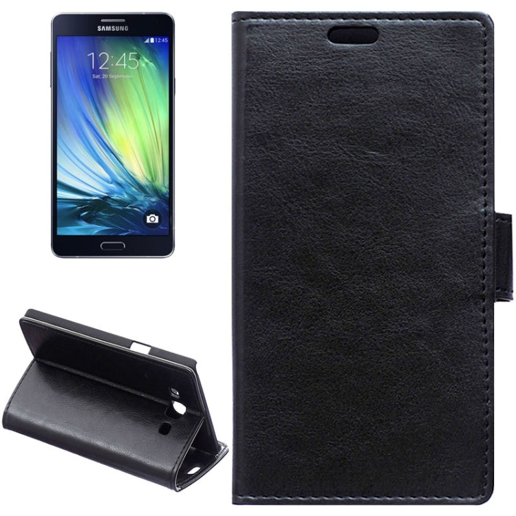 Crazy Horse Texture Horizontal Flip Solid Color Magnetic Buckle Leather Case with Holder & Card Slots & Wallet for Galaxy A7 / A700F