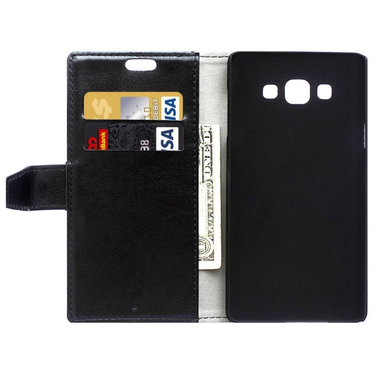 Crazy Horse Texture Horizontal Flip Solid Color Magnetic Buckle Leather Case with Holder & Card Slots & Wallet for Galaxy A7 / A700F