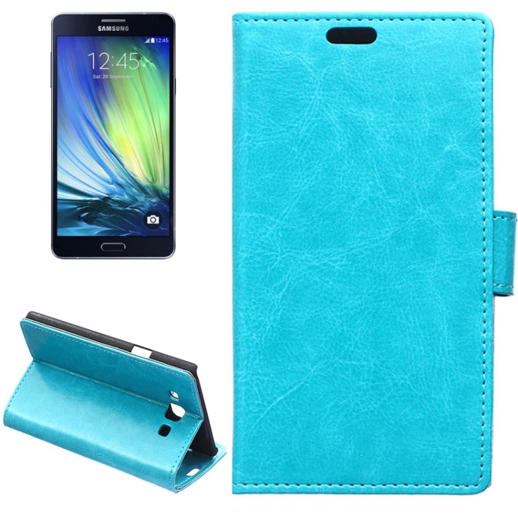 Crazy Horse Texture Horizontal Flip Solid Color Magnetic Buckle Leather Case with Holder & Card Slots & Wallet for Galaxy A7 / A700F