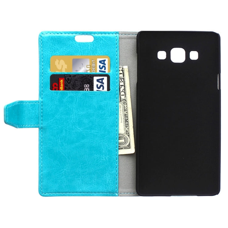 Crazy Horse Texture Horizontal Flip Solid Color Magnetic Buckle Leather Case with Holder & Card Slots & Wallet for Galaxy A7 / A700F