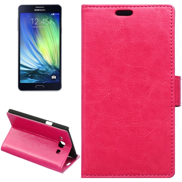 Crazy Horse Texture Horizontal Flip Solid Color Magnetic Buckle Leather Case with Holder & Card Slots & Wallet for Galaxy A7 / A700F