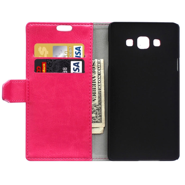 Crazy Horse Texture Horizontal Flip Solid Color Magnetic Buckle Leather Case with Holder & Card Slots & Wallet for Galaxy A7 / A700F