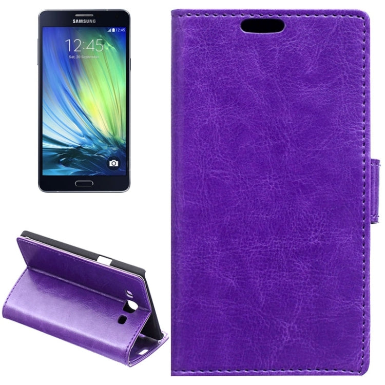 Crazy Horse Texture Horizontal Flip Solid Color Magnetic Buckle Leather Case with Holder & Card Slots & Wallet for Galaxy A7 / A700F